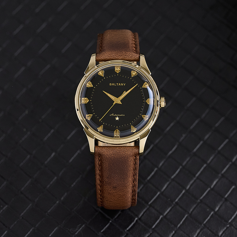 Omega Watch Constellation - Baltany S4090 パイパンダイヤルウォッチ、ドッグレッグラグ付きレトロメンズ自動機械式腕時計ビジネスアウトドアファッション時計