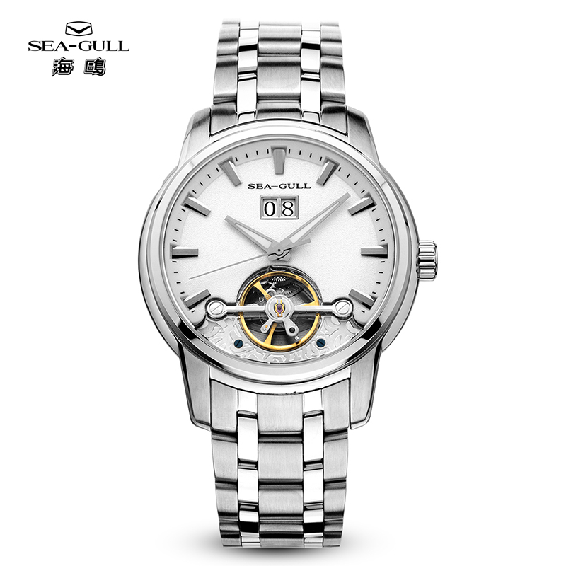 Omega Watch Constellation - メンズseagullメカニカルフライホイールシリーズウォッチ、ビジネスドレス、サファイアガラス、発光ハンド、カレンダーディスプレイ、816.409