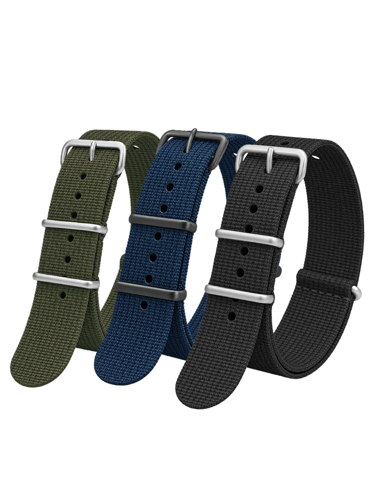 Nato Strap Nylon - リブナイロンストラップセイコー軍事弾道生地交換プレミアム品質ナイロン時計バンド 18 20 ミリメートル 22 ミリメートルバンドアクセサリー