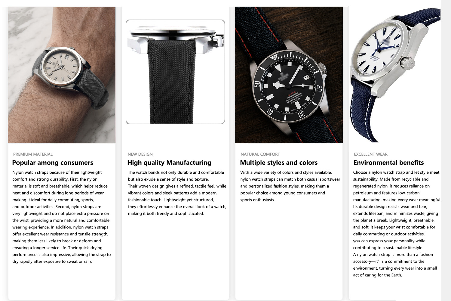 プレミアムナイロン時計バンド、18mm 20mm 22mmク - Suede Strap Watch のレビューと価格