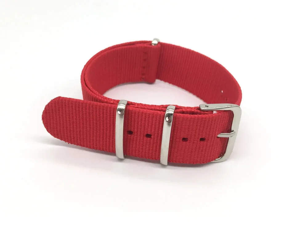 レッドナイロンストラップ男性 & 女性 18 ミリメートル  - Nato Strap Nylon のレビューと価格