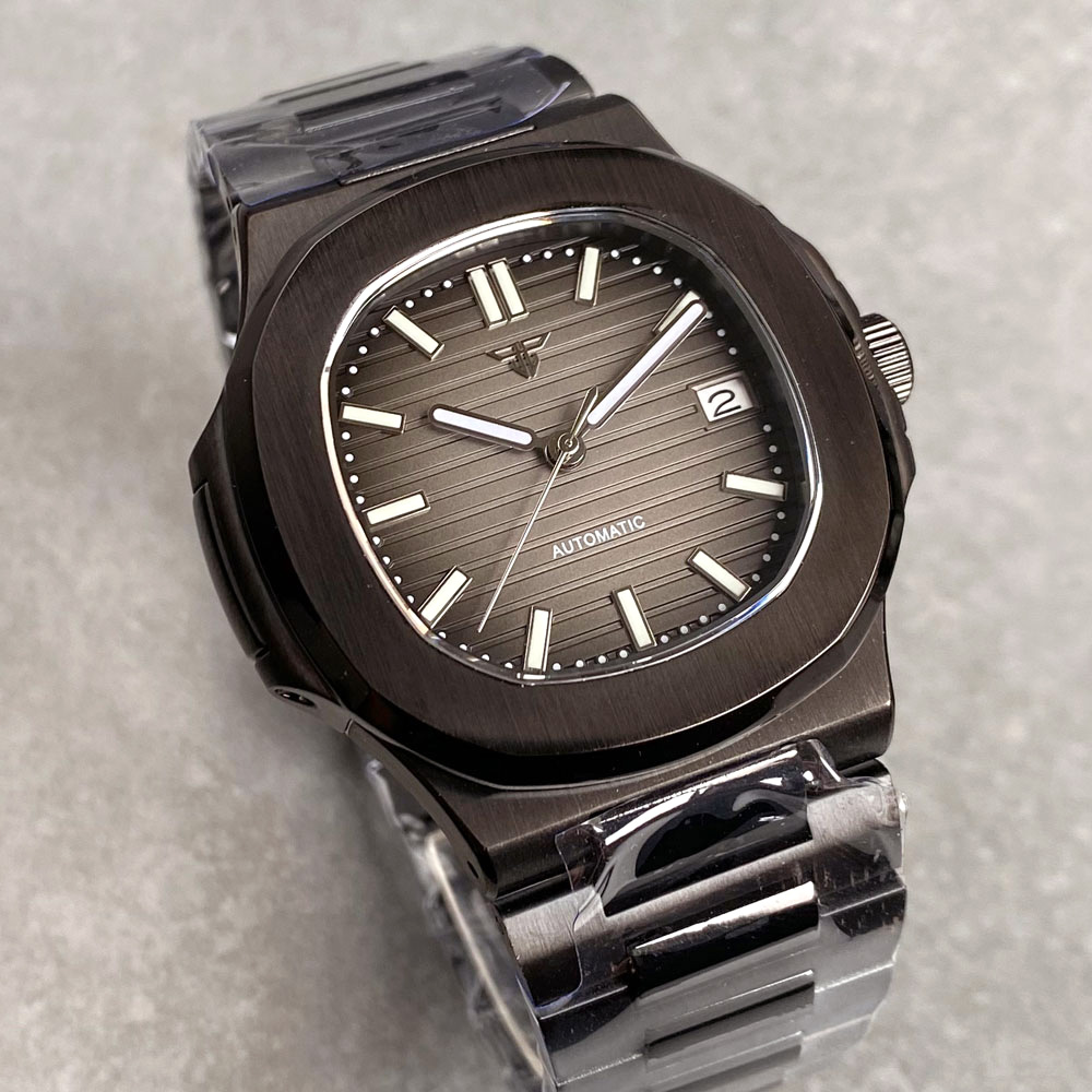 PVDブラック自動巻き腕時計 メンズ 日本製NH35Aムーブ - Patek Philippe Watch Nautilus のレビューと価格